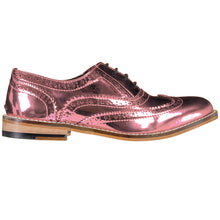 Baby Pink Metallic Brogues Pre-Order
