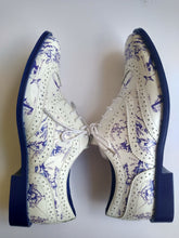 Ladies 11 Gents 10 US | 9 UK | 43 EU  Porcelain Blue and White Brogue Shoes (SAMP5)