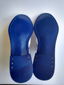 Ladies 11 Gents 10 US | 9 UK | 43 EU  Porcelain Blue and White Brogue Shoes (SAMP5)