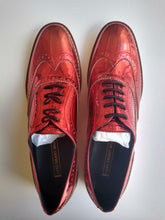 Ladies 11 Gents 10 US | 9 UK | 43 EU  Red Metallic Brogue Shoes (SAMP6)