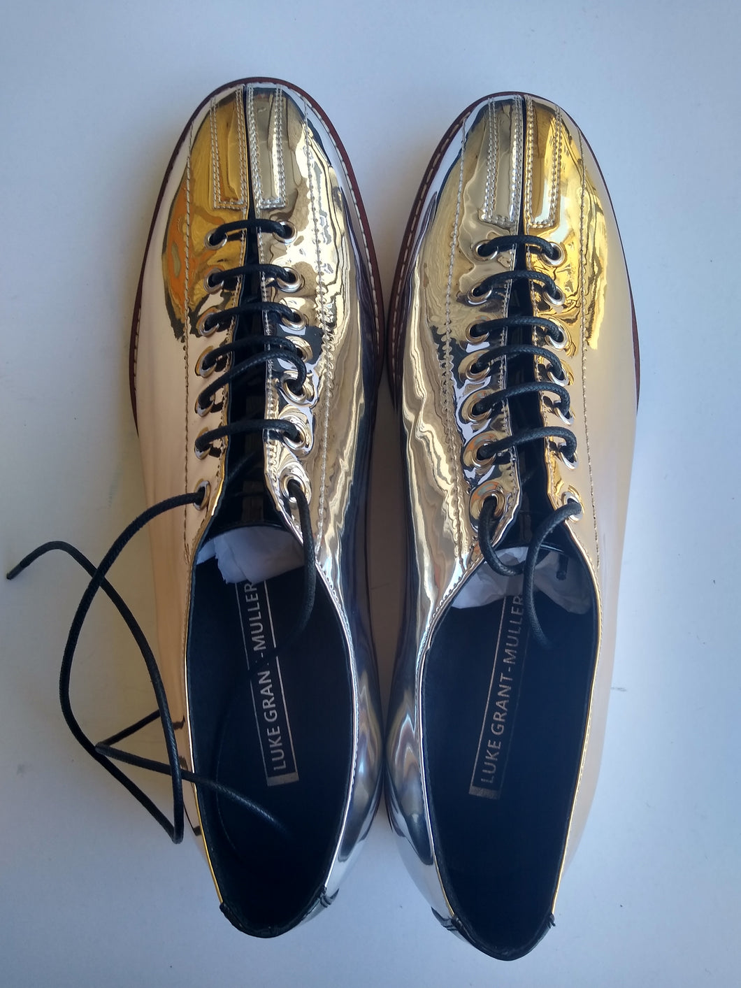 Ladies 10 Gents 9 US | 8 UK | 42 EU The Dude Two-Tone Silver and Gold Bowling Shoes (SAMP9)