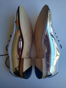 Ladies 10 Gents 9 US | 8 UK | 42 EU The Dude Two-Tone Silver and Gold Bowling Shoes (SAMP9)