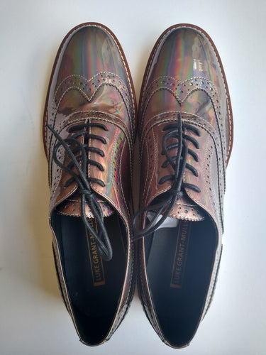 Ladies 11 Gents 10 US | 9 UK | 43 EU  Holographic/Iridescent Metallic Brogues (SAMP16)