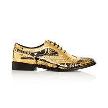 Kama Shoetra Gold and Black Brogue Shoes