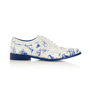 Porcelain Blue and White Brogue Shoes