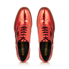 Red Metallic Brogue Shoes