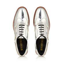 Mirror Finish Silver Brogue Shoes